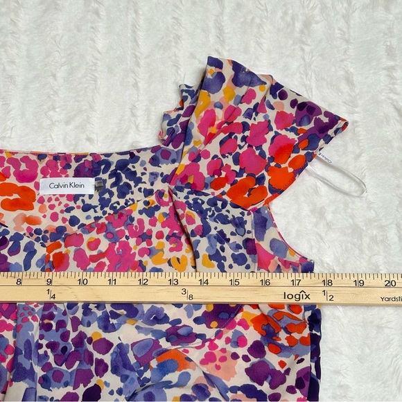 Calvin Klein Colorful Party Dress Size 4 - Picture 9 of 11